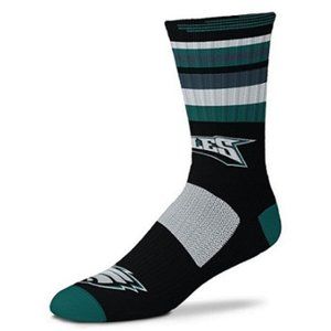 🆕 PHILADELPHIA EAGLES RAVE STRIPPED CREW SOCK